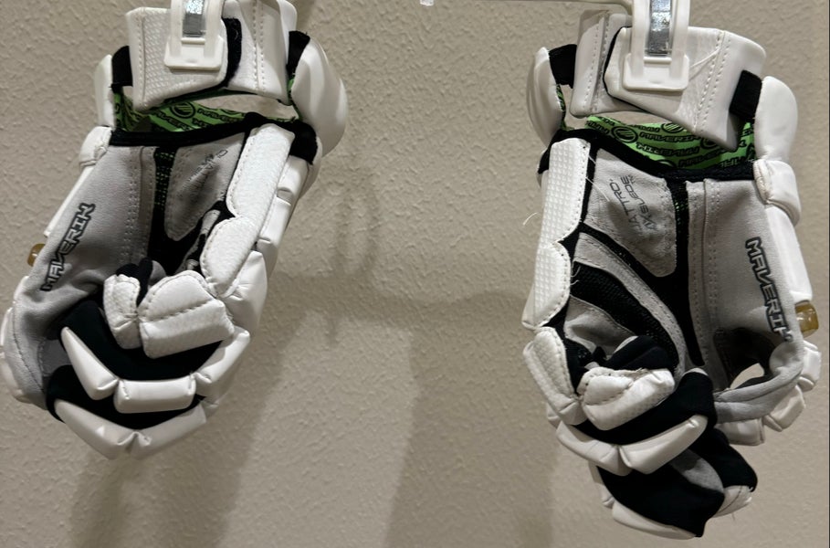 Used Player's Maverik M4 Lacrosse Gloves Large