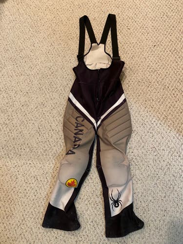 Two piece Spyder race slalom padded suit Canada ski team