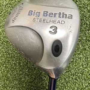 Callaway Big Bertha Steelhead 3 Wood / RCH 99 Firm Graphite NEW GRIP/  sa6805