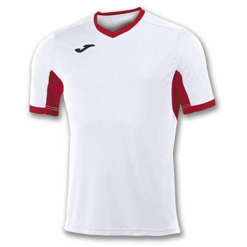 Joma Youth Unisex Chamion IV White Red Short Sleeve Soccer Jersey NWT