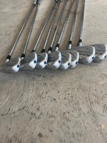 Used Men's Cobra Right Handed King Forged TEC One Length Iron Set 8 Pieces Steel Shaft