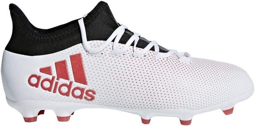 Adidas Junior X 17.1 FG JR Soccer Cleats White Red - Size 5.5 - MSRP $100