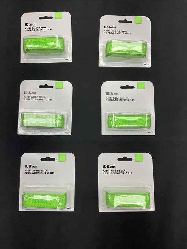 6 Pack - Wilson Dual Performance Replacement Grip - Green