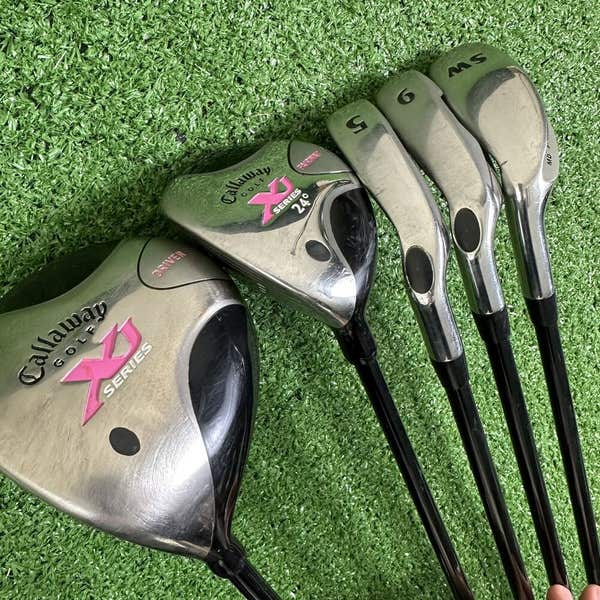 Callaway XJ Series Pink Girls Juniors Golf Set 5 Clubs Bag 53”-60
