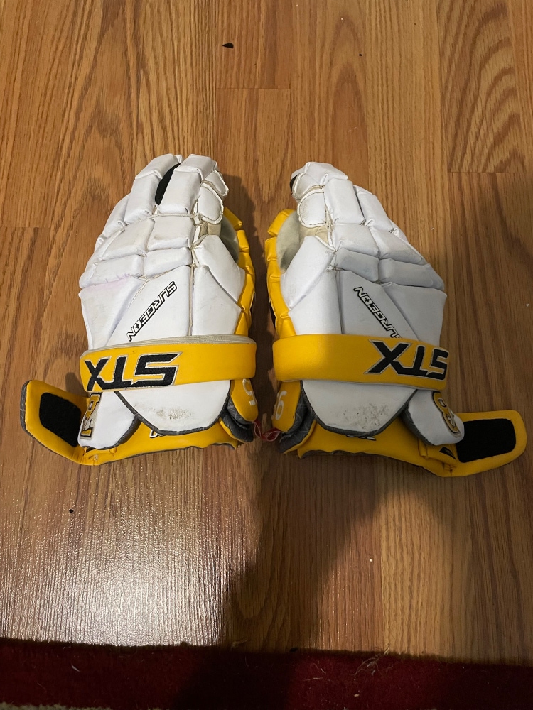 Used Player's STX Surgeon Lacrosse Gloves 13"
