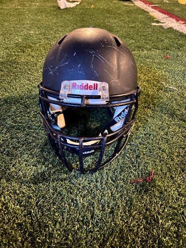 Used Large Riddell Speed Helmet (Navy)