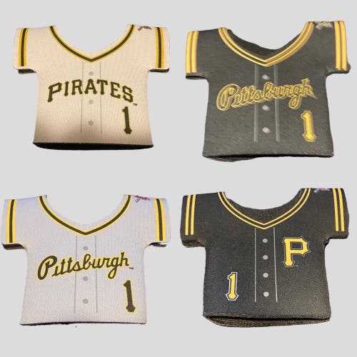 Pittsburgh Pirates Jersey Drink Koozie Set of 4 Pieces - NEW!