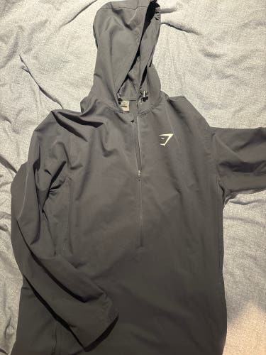 Gray Gym Shark 1/4 zip rain jacket