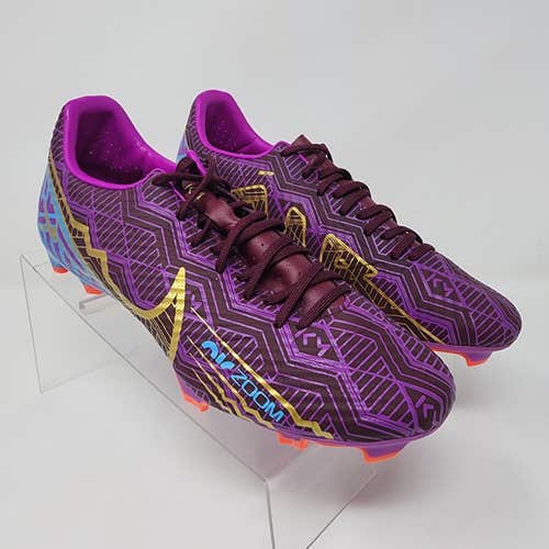 Nike Soccer Cleats Mens 5.5 Purple Zoom Vapor 15 Academy KM Dark Beetroot Logo