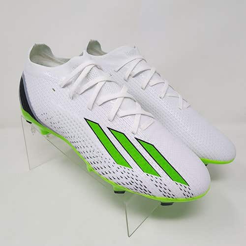 Adidas Soccer Cleats Mens 8 White Green Speedportal.2 Logo Lace Up 3 Stripes FG