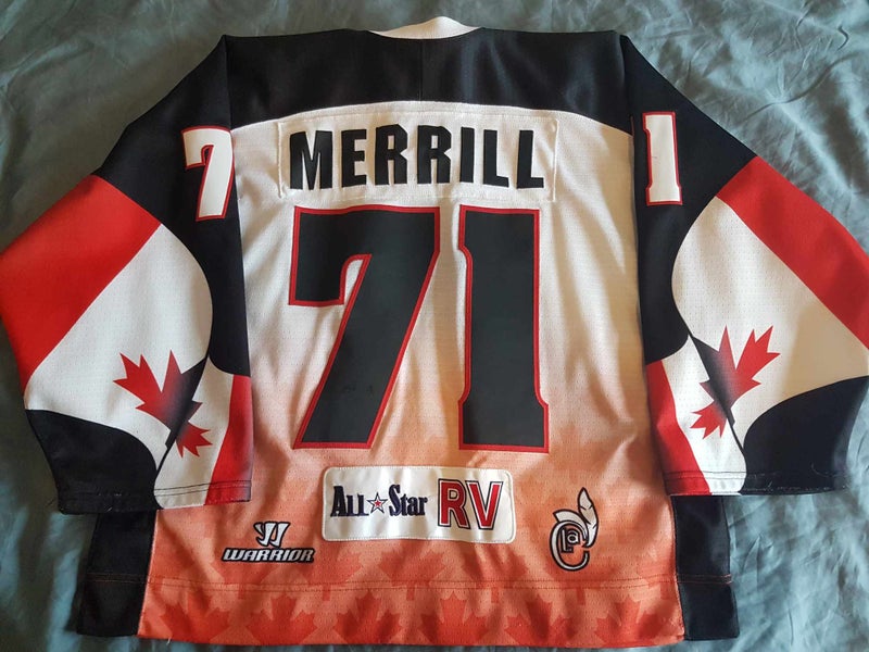 Brodie Merrill Team Canada Game worn and signed Warrior Jersey