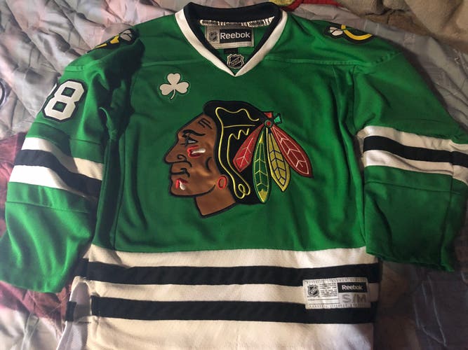 Reebok Premier Chicago Blackhawks St. Patrick’s Day Patrick Kane NHL Jersey - Youth S/M