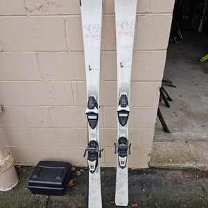 Used Women's 2010 Rossignol 140 cm All Mountain Attraxion Skis With Bindings Max Din 10