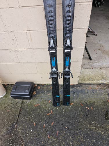 Used Women's Elan 146 cm All Mountain Black Magic Skis With Bindings Max Din 10