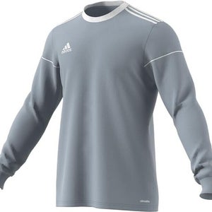 Adidas Youth Squadra 17 Size Small Gray White LS Soccer Jersey NWT $35