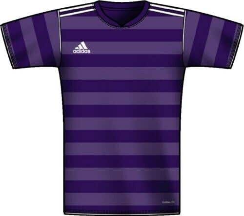 Adidas Youth Unisex Tabela 11 Size Medium Purple White SS Soccer Jersey NWT $23