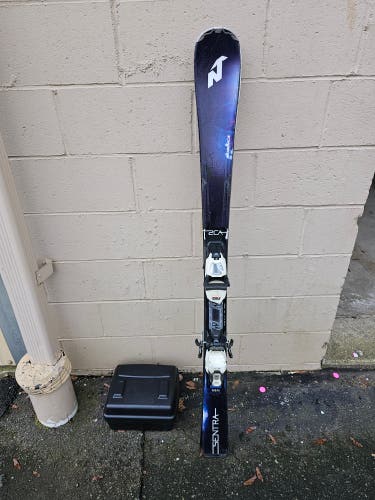 Used Women's Nordica All Mountain Sentra Skis With Bindings Max Din 10