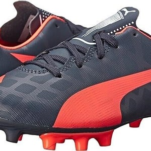 Puma Junior EvoSpeed 5.4 FG Soccer Cleats Navy Red Lava - Size 5 - MSRP $60
