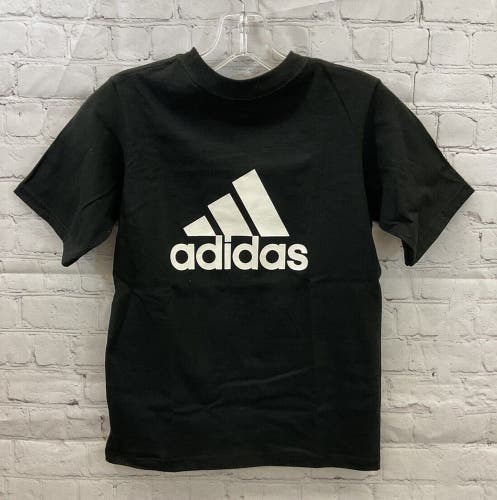 Adidas Youth Big Logo 3866B Size Small Black White SS Tshirt NWT
