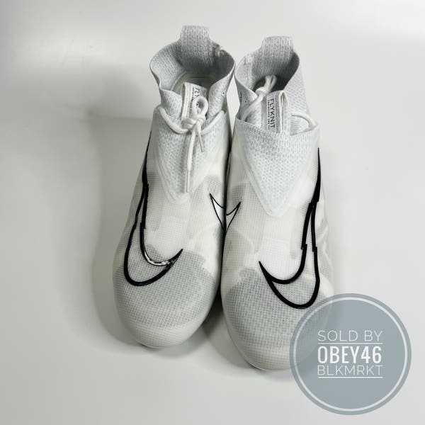 Nike Alpha Menace Elite 3 Flyknit White Football Cleats 8.5  display picture 3
