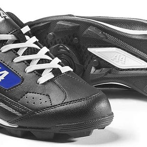 A4 Baseball Rookie Cleats Black with Interchangeable Team Color - Size 6.5