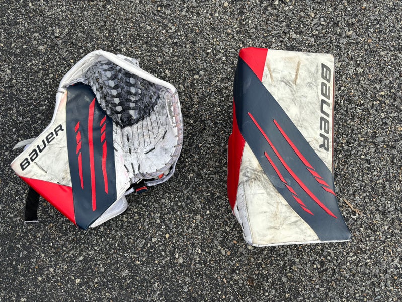 Used Regular Goalie Bauer Hyperlite Blocker and Glove