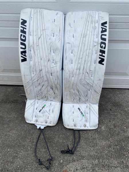 Vaughn Ventus SLR2 Junior Goalie Leg Pads 28+2 White