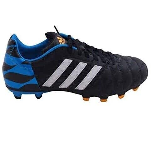 Adidas Junior 11nova FG Soccer Cleats Black Blue - Size 4.5 - MSRP $60