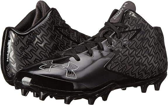 Under Armour Nitro MID MC Football Cleats Black Carbon US Size 11.5 MSRP $90