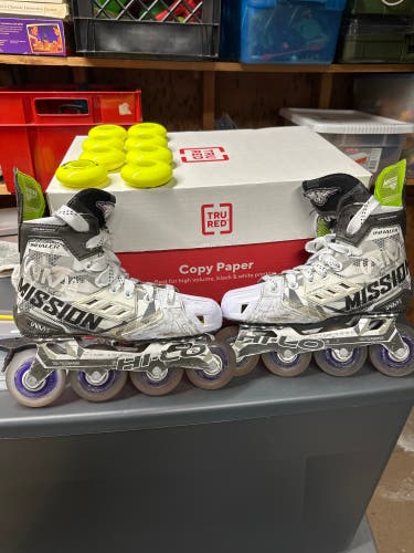Used Mission Size 4 Inhaler WM02 Inline Skates