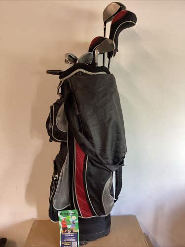 Orlimar Black Ice Complete Golf Set Woods, Irons, Putter, Cart Bag Senior Graphi