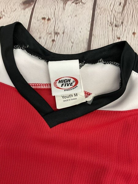 High Five Youth Unisex Size Medium Red Black White Sports Jersey New