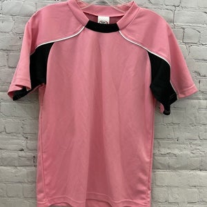 High Five Youth Unisex Size Large Pink Black White Soccer Jersey New