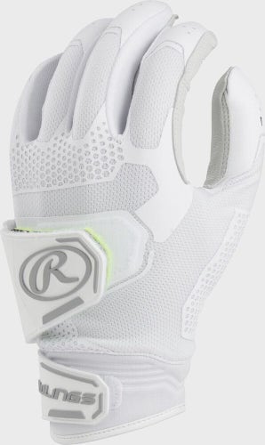 New Rawlings Womens Workhorse Pro Batting Gloves XL softball fastpitch white