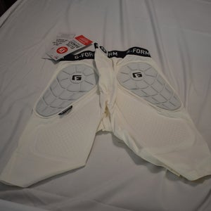 NEW - G-Form Elite Bandit Protective Sliding Shorts, Hardens on Impact, White, Adult Medium