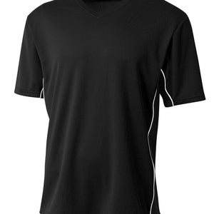 A4 Youth Unisex Liga NB3018 Size Medium Black White Athletic Soccer Jersey New