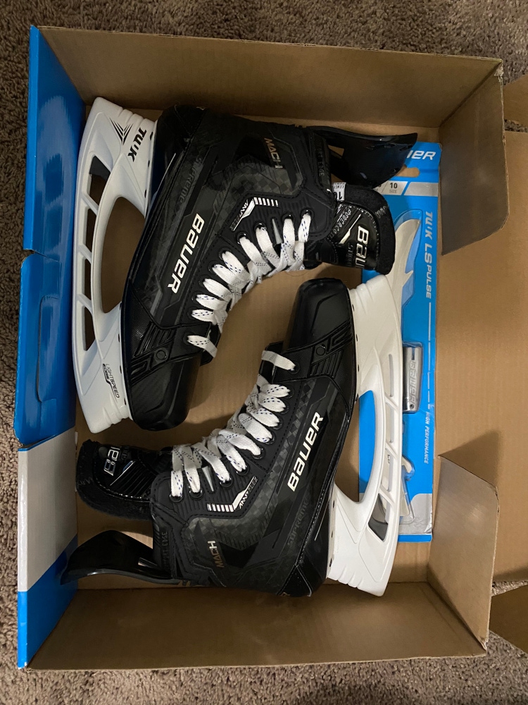 New Bauer  Pro Stock 10 Supreme Mach Hockey Skates STEEL INCLUDED