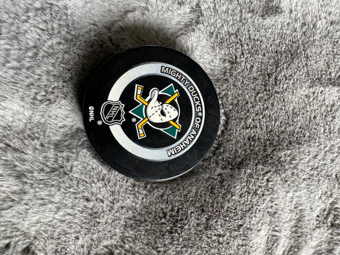 Mighty Ducks of Anaheim Game-Used Puck
