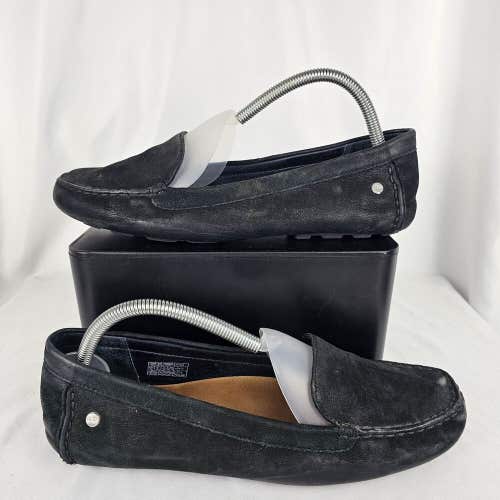Ugg Milana Black Suede Driving Casual Loafers Womens Size 10 - 1098209