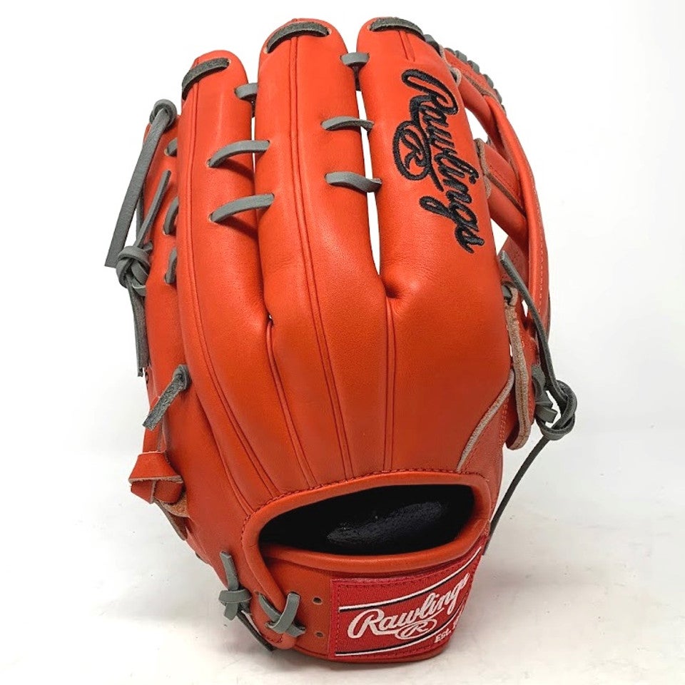 PRO442-6RODM-RightHandThrow Rawlings Heart of the Hide Red Orange 