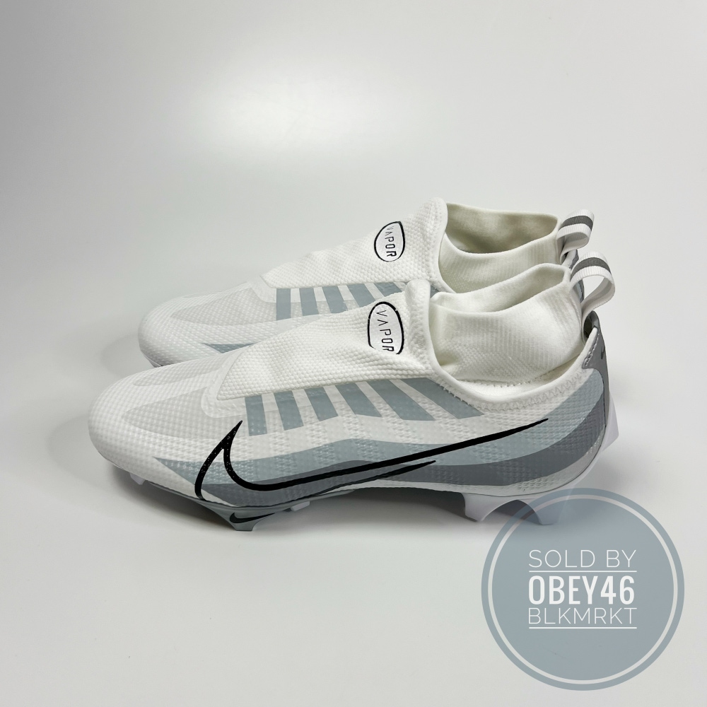 Nike Vapor Edge Pro 360 Football Cleat White Grey Silver