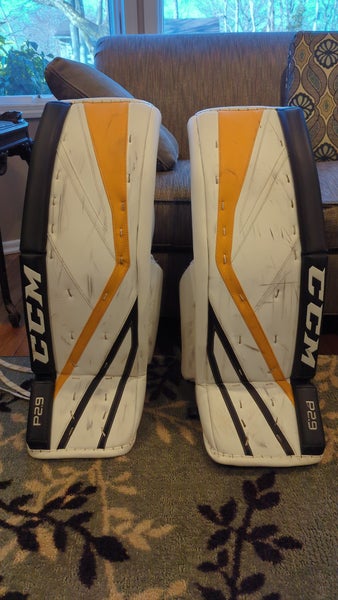 Used 34" CCM Premier P2.9 Goalie Leg Pads in great condition!