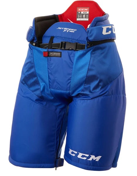 Gants de hockey CCM JetSpeed FT6, junior, bleu marine/rouge/blanc