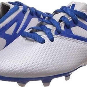 Adidas Junior Messi 15.3 FG JR Soccer Cleats White Blue - Size 1.5 - MSRP $55