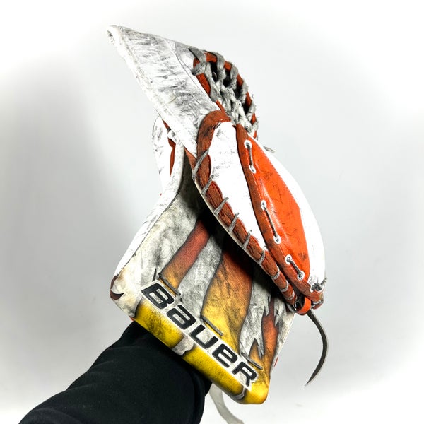 Used Regular Bauer Supreme Ultrasonic Pro Stock Goalie Glove