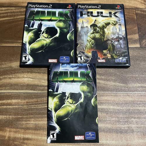 The Incredible Hulk + Hulk Sony PlayStation 2 PS2 CIB Complete Bundle Set