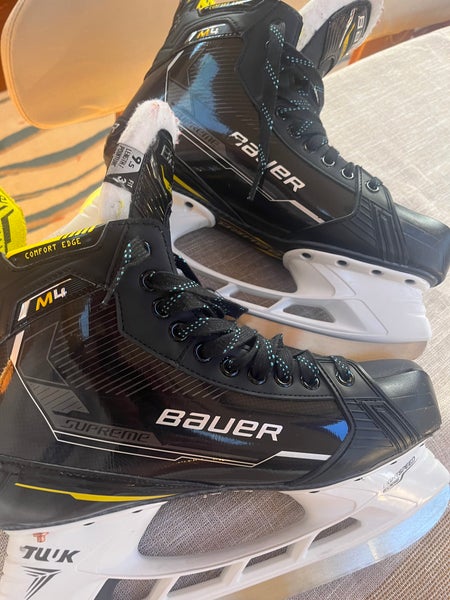 Senior Used Bauer Supreme M4 Hockey Skates Wide Width 9.5