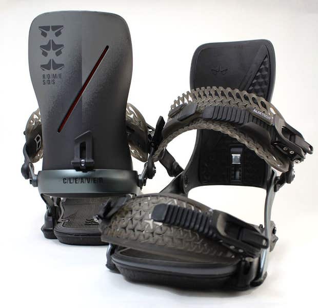 Rome Cleaver Snowboard Bindings, L/XL (Mens US 10.5-13), Black