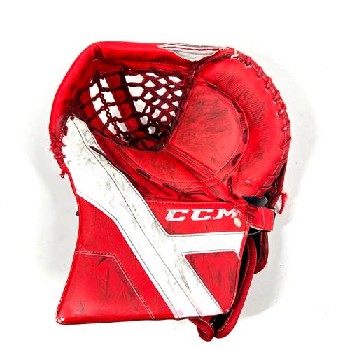 Used Regular CCM Axis Pro Pro Stock Goalie Glove (Red)