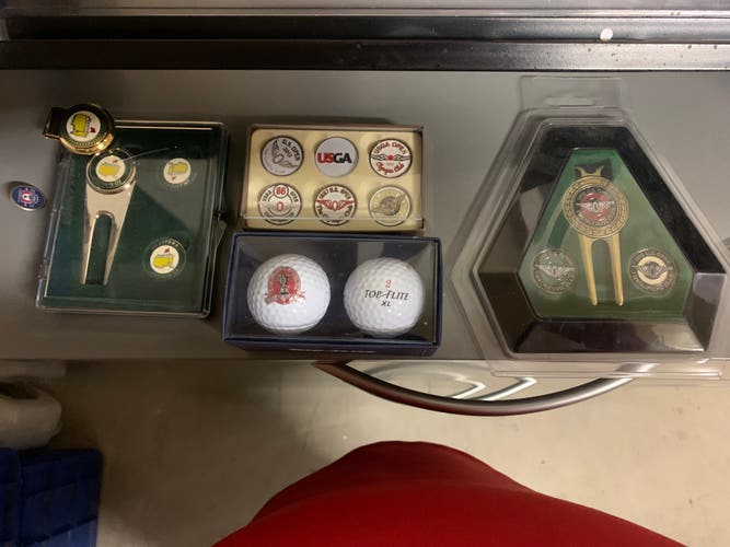Various US Open, PGA and Masters memorabilia